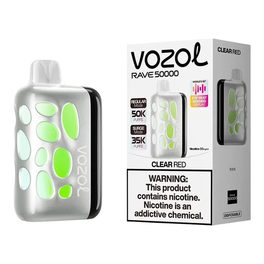 VOZOL RAVE CLEAR RED 50000 PUFFS