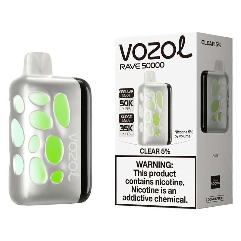 VOZOL RAVE CLEAR  50000 PUFFS