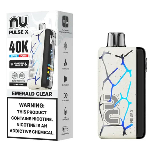 NU PULSE X EMERALD CLEAR 3% 40K PUFFS