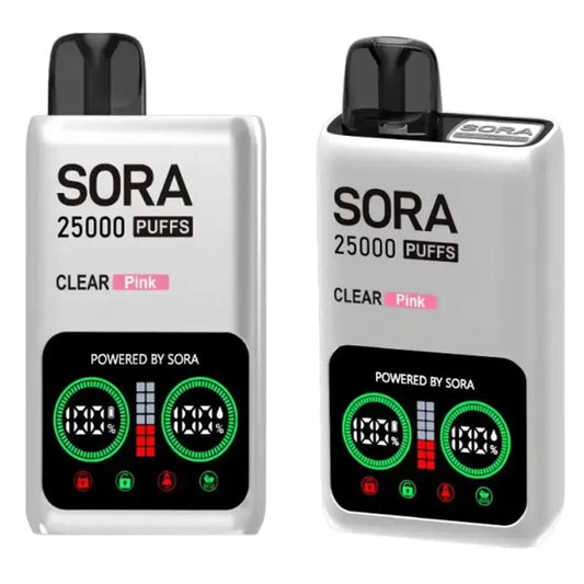 SORA CLEAR PINK 5% 25000 PUFFS