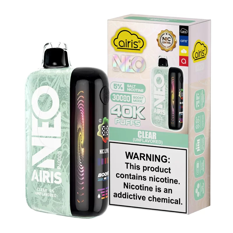 AIRIS NEO PUFFS 40000PF CLEAR 5% UNFLAVORED