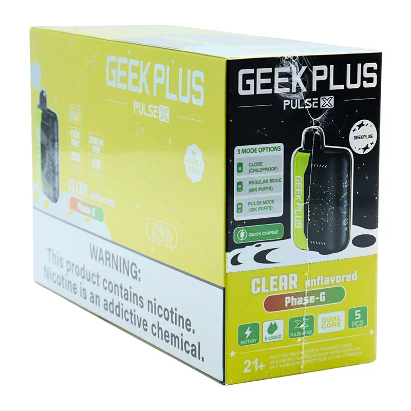 GEEK PLUS PULSE-X  40K CLEAR UNFLAVORED (PHASE-G) 5%