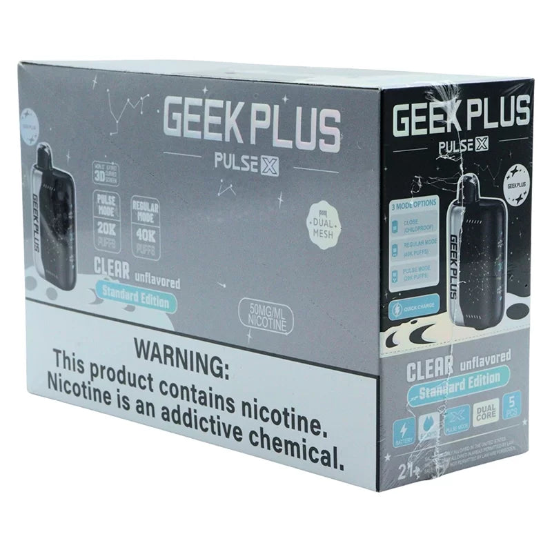 GEEK PLUS PULSE-X  40K CLEAR UNFLAVORED (STANDARD EDITION) 5%  