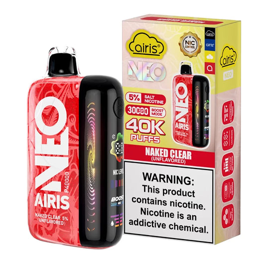 AIRIS NEO PUFFS 40000PF NAKED CLEAR 5% UNFLAVORED