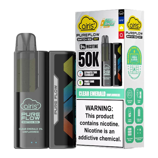 AIRIS PUREFLOW SWITCH KIT 5% CLEAR EMERALD (UNFLAVORED) 50K