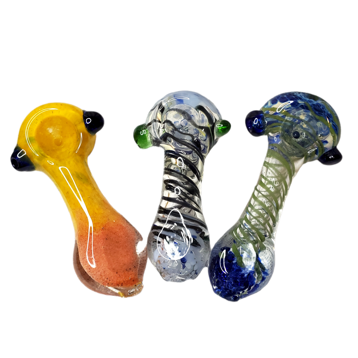 Assorted 4" Glass Pipe Peanut Color