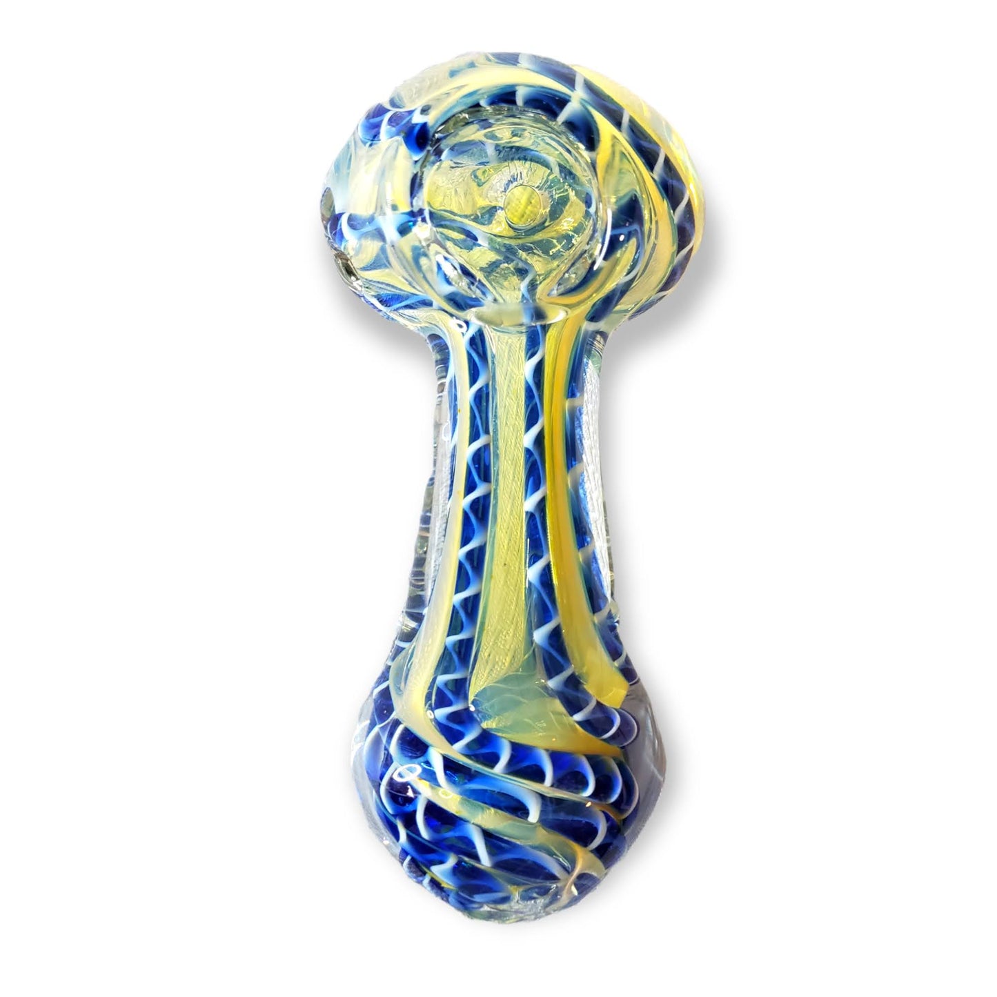 Candy Sky Swirled Glass Spoon Pipe 4.25" Color Vary