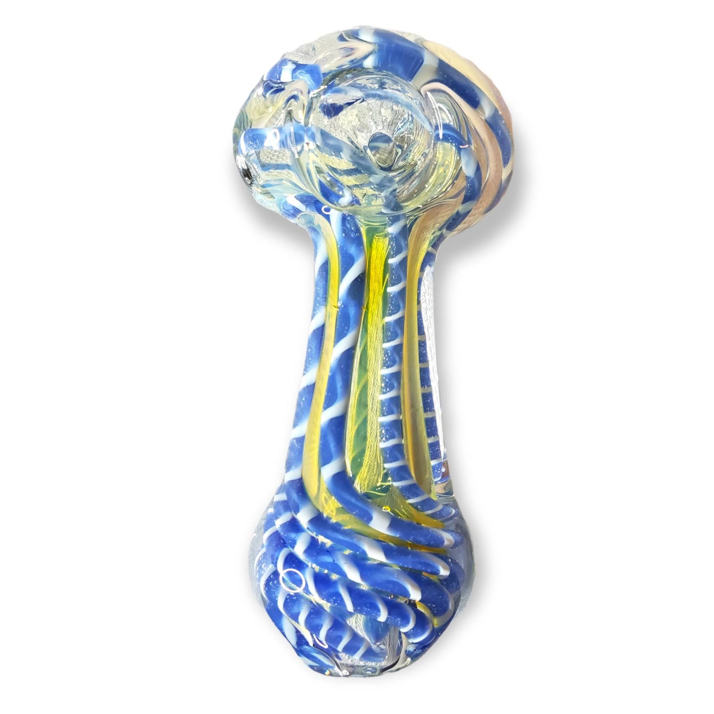 Candy Sky Swirled Glass Spoon Pipe 4.25" Color Vary