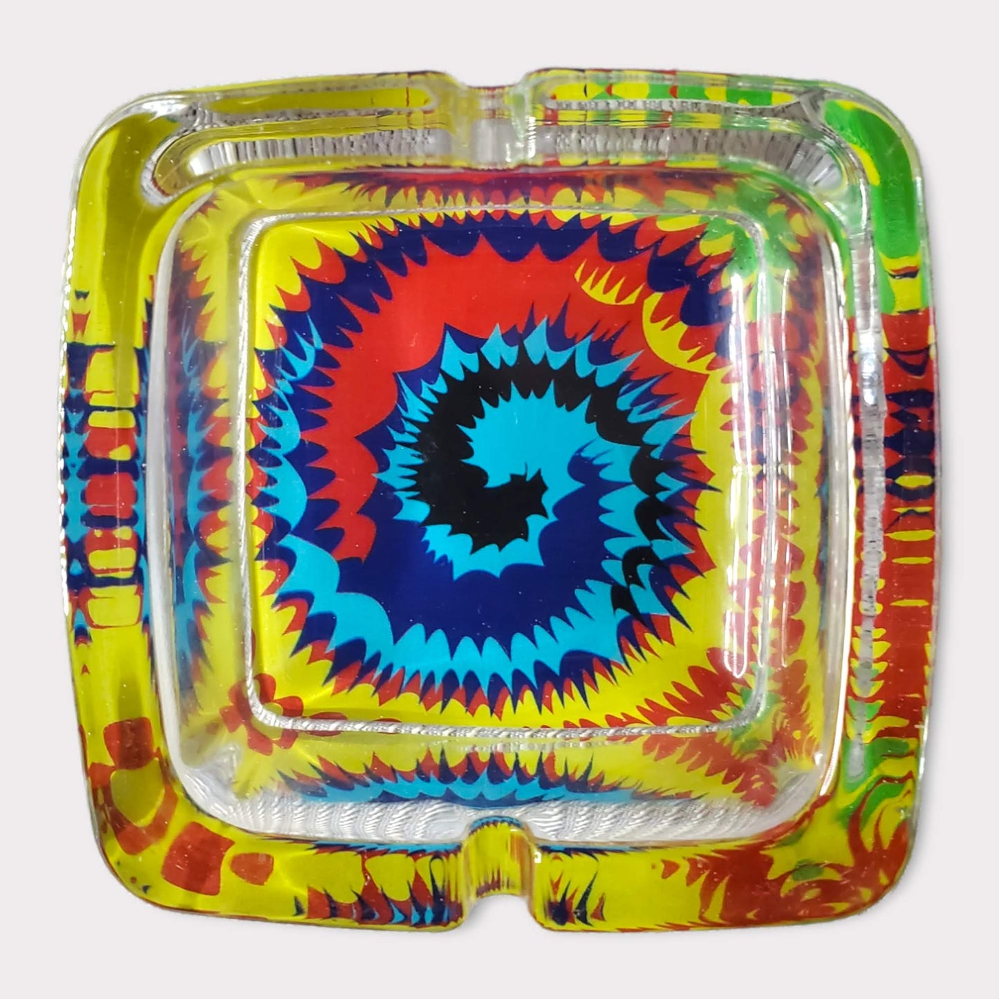 Glass Square Ashtrays 4"