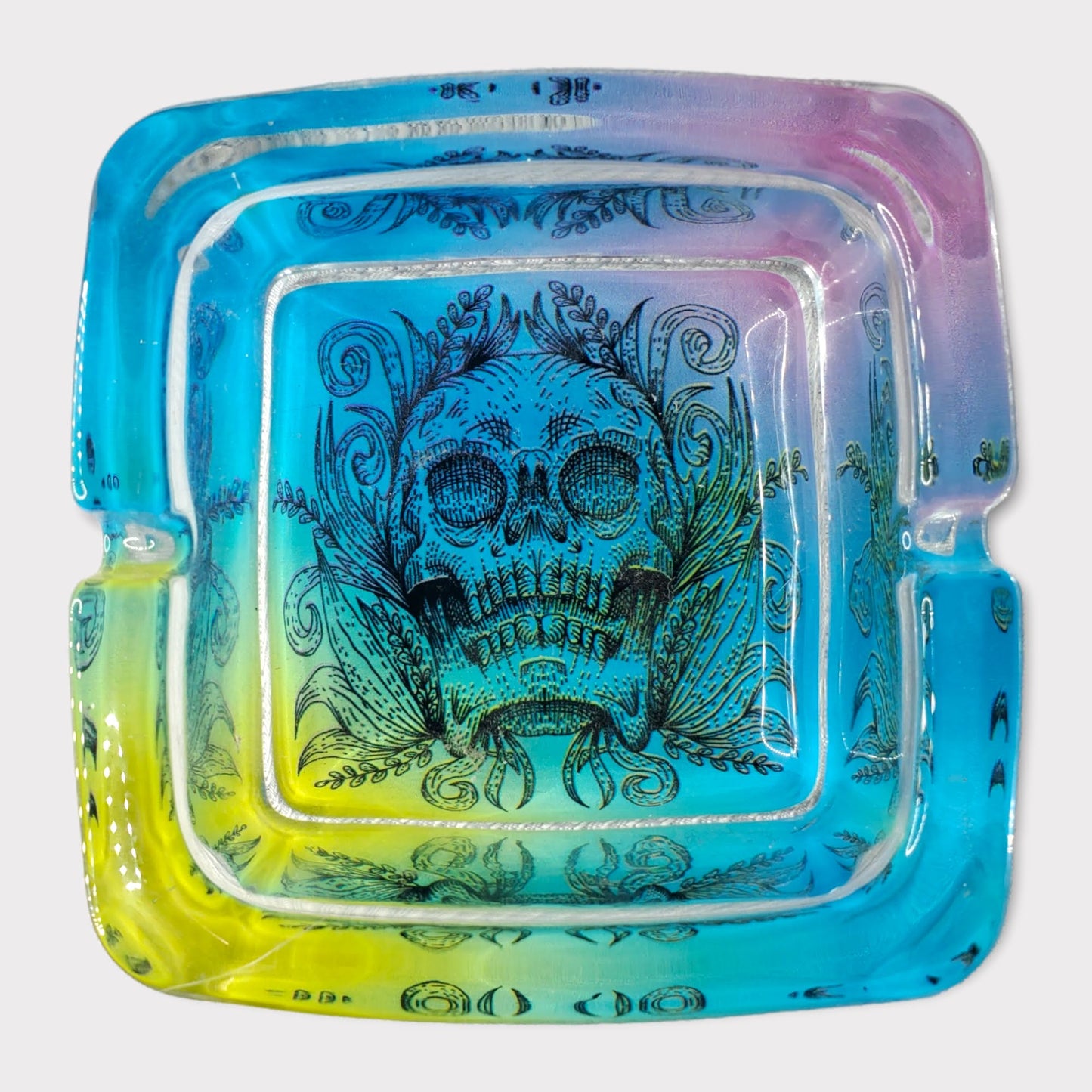 Glass Square Ashtrays 4"