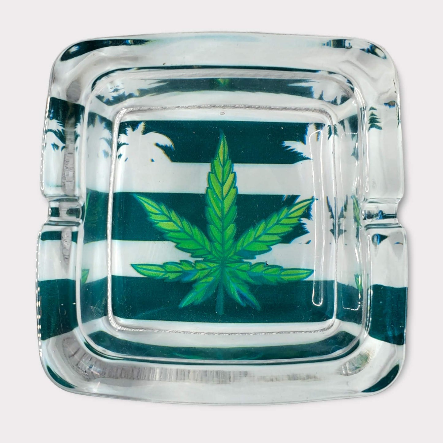 Glass Square Ashtrays 4"