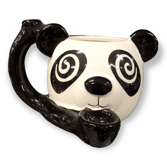 Buzzed Panda Roast And Toast Ceramic Pipe Mug 19oz