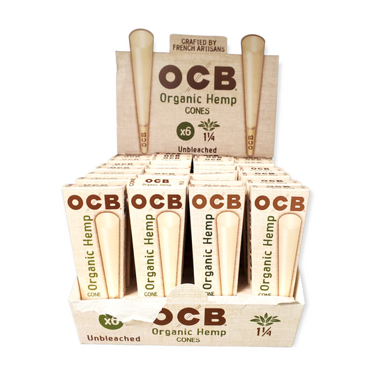 OCB Organic Hemp Cones- 6Pk / 1 1/4"