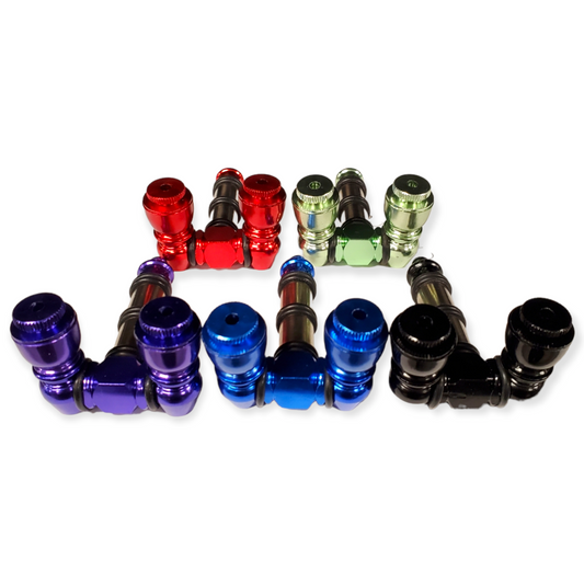 3.25" Double Aluminun Pipe w/ Lids Assorted Colors