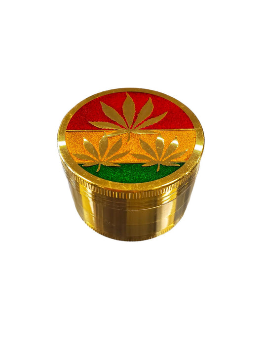 Grinder 4Pc Golden Triple Leaf 52MM