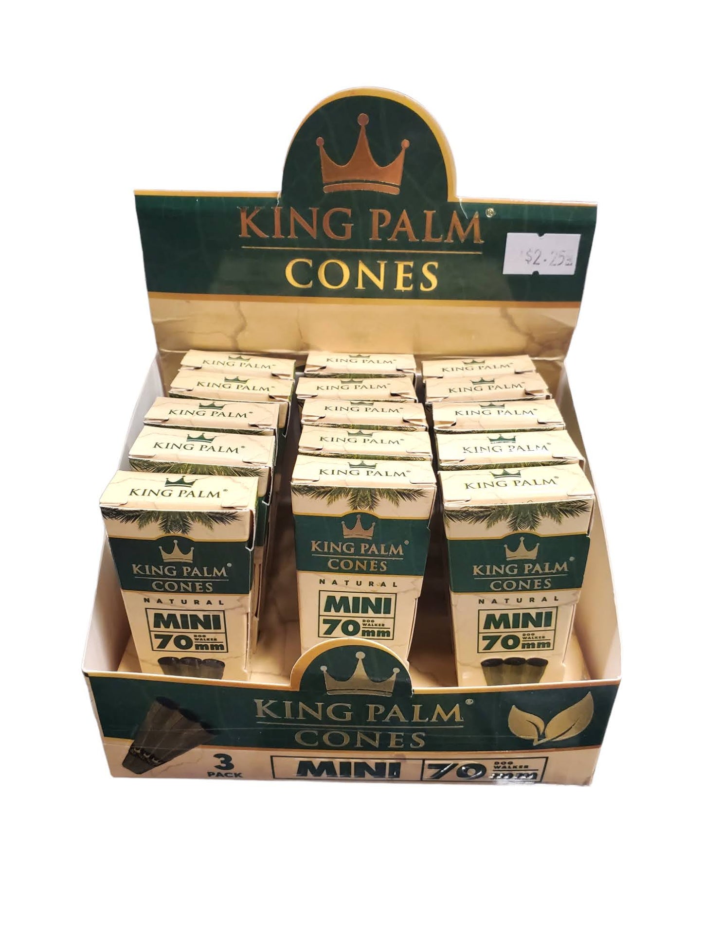 King Palm Mini Cones 70mm 3Pk Natural