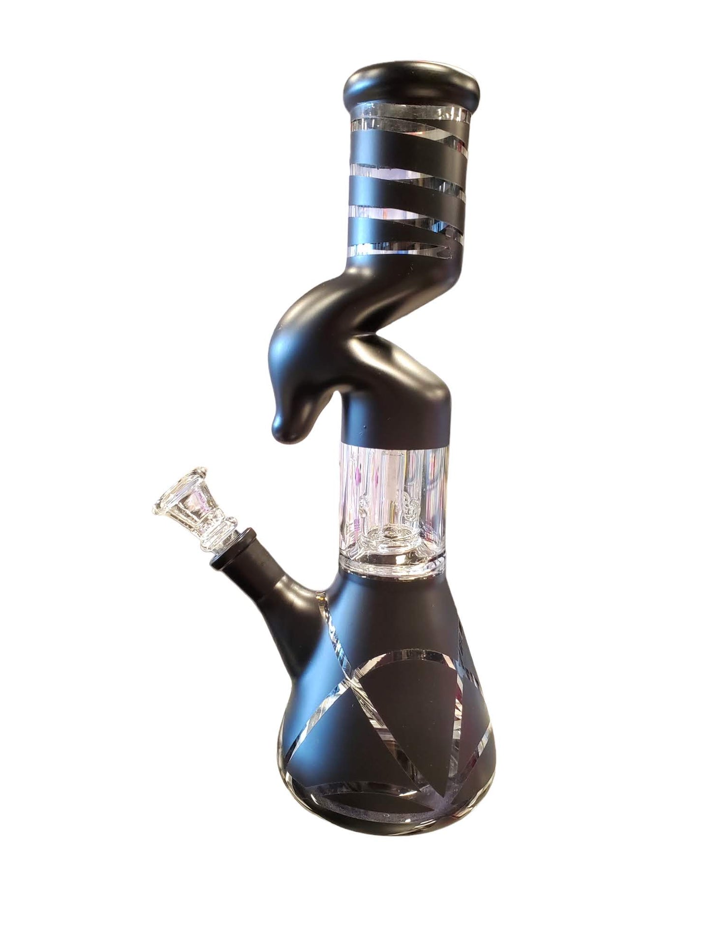 10" Frosted Color Zong Perc Water Pipe