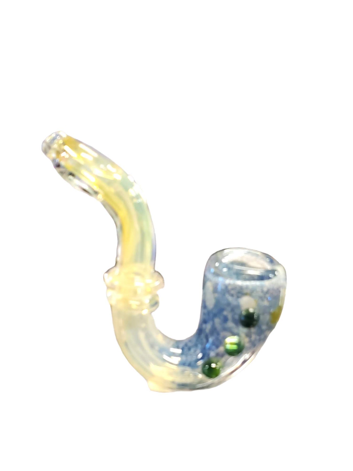 4" Frit & Fumed Art Sherlock Hand Pipe