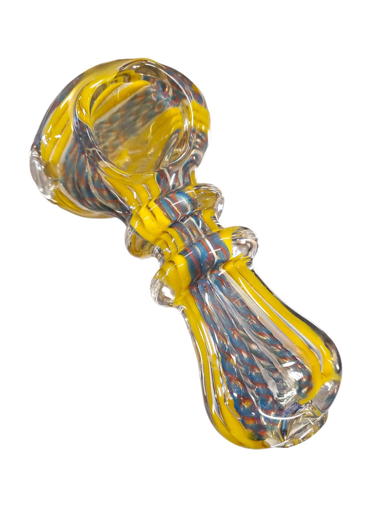 2.5 Double Rim Twisted Designs Spoon Hand Pipe