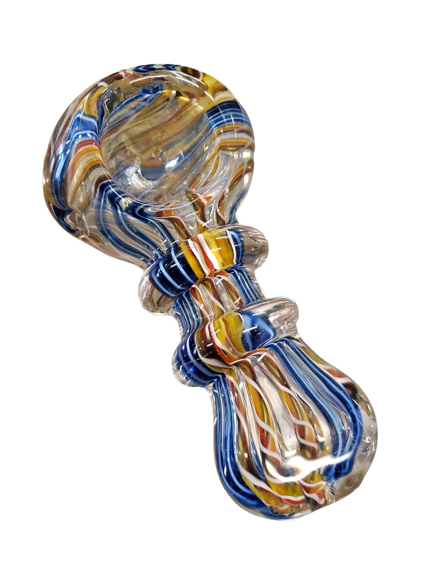 2.5 Double Rim Twisted Designs Spoon Hand Pipe