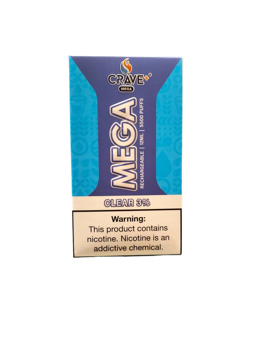 Crave Mega Clear 3% 5500 Puffs 12ML