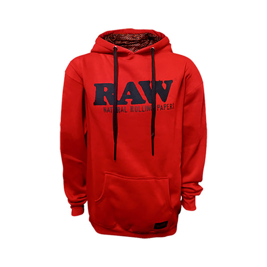 Raw Logo Hoodie w/Stash Pocket Red