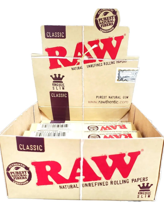 Classic Raw Kingsize Slim 3Pks + 1Bic Lighter